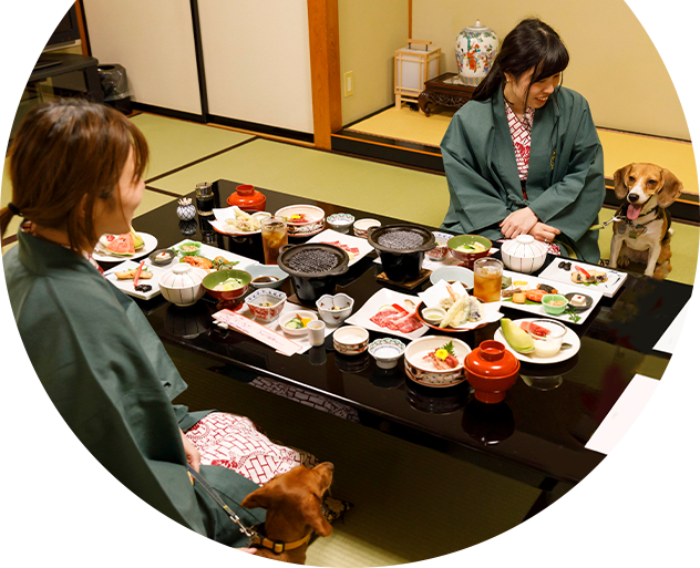 お食事もペットちゃんと一緒に堪能！