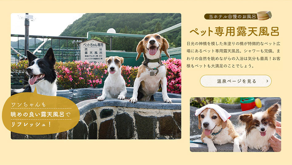 ペット専用露天風呂