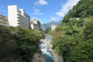 鬼怒川、今日は晴天です